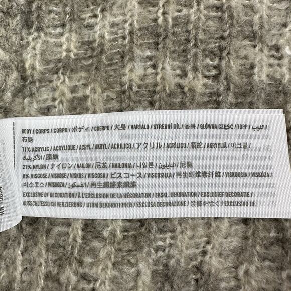 Abercrombie & Fitch Sweater Women XXS Beige Leopard Print Cardigan Open Front - Picture 5 of 5